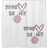 Rideaux De Douche Ton coeur est mon boussole (Devant)