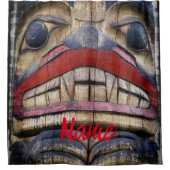 Rideaux De Douche Tonnerre à visage totem (Devant)