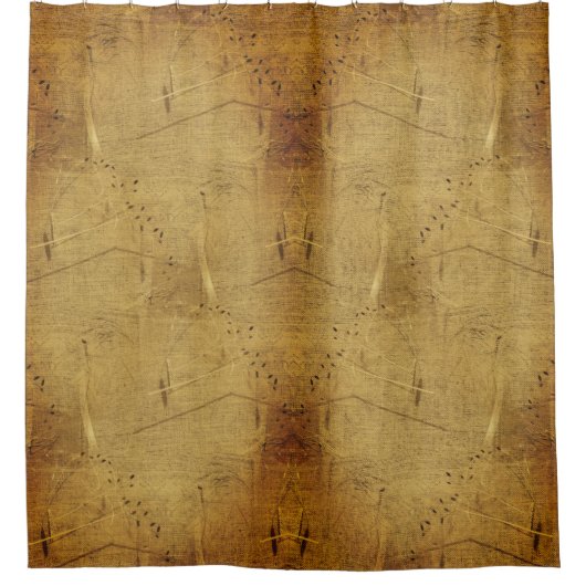 Rideaux De Douche Tons Abstraits Et Perturbés De Brown (Devant)