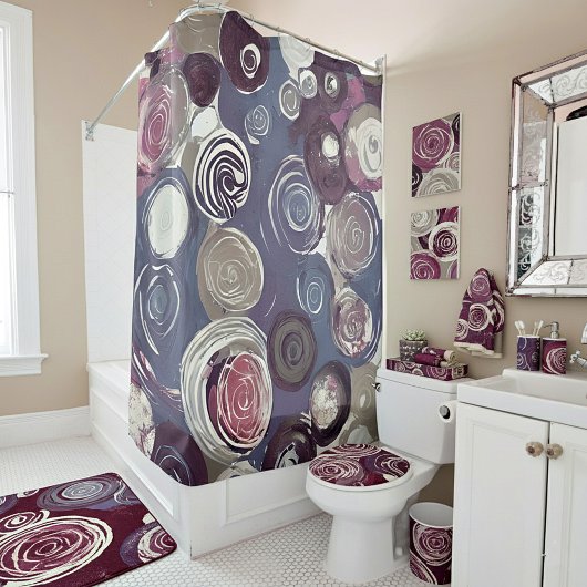 Rideaux De Douche Tons atténués roses abstraits