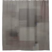 Rideaux De Douche Tons de la Terre carrés abstraits (Devant)