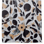 Rideaux De Douche Tons de la Terre motif abstrait (Devant)