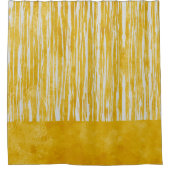 Rideaux De Douche Tons de Motif blanc et jaune rayé (Devant)