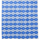 Rideaux De Douche Tons de motif de diamant bleu (Devant)