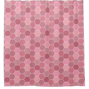 Rideaux De Douche Tons de Motif de peigne rose