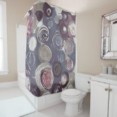 Rideaux De Douche Tons muets roses abstraits (En situation)