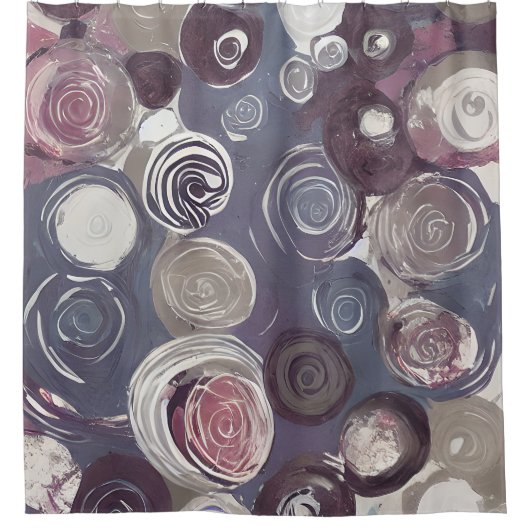 Rideaux De Douche Tons muets roses abstraits (Devant)