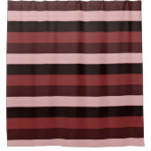 Rideaux De Douche Tons roses et bordeaux rayés (Devant)
