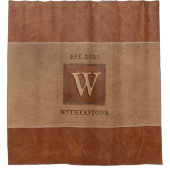 Rideaux De Douche Tonte en cuir châtaigne Brown (Devant)