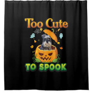 Rideaux De Douche Too Cute To Spook Schnauzer Dog Halloween