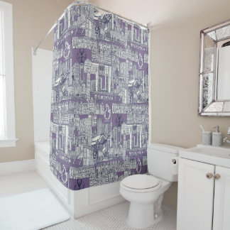 Rideaux De Douche Toronto toile bleu marine violet