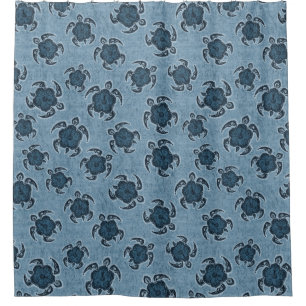 Rideaux De Douche Tortue de Hawaïen de batik de ketmie d'Uhane Honu
