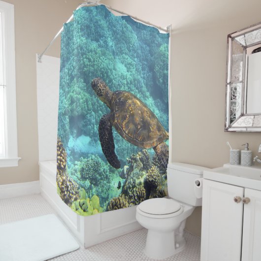 Rideaux De Douche tortue de mer (En situation)