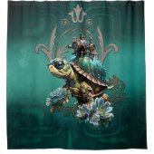 Rideaux De Douche Tortue vapeur unique. (Devant)