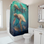 Rideaux De Douche Tortues de mer (En situation)