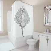 Rideaux De Douche Totem inspiré de pastenague (En situation)