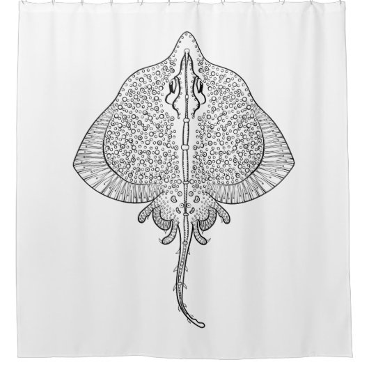 Rideaux De Douche Totem inspiré de pastenague (Devant)