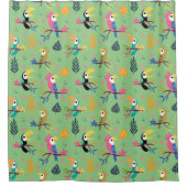 Rideaux De Douche Toucans et perroquets (Devant)