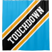 Rideaux De Douche TOUCHDOWN Azure Blue Yellow Black Racing Stripes (Devant)