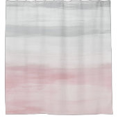 Rideaux De Douche Toucher l'aquarelle gris-blanc Abstrait #5 #art (Devant)