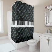 Rideaux De Douche Touches de piano Water Music (En situation)