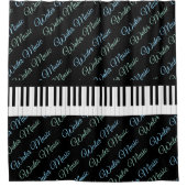 Rideaux De Douche Touches de piano Water Music (Devant)