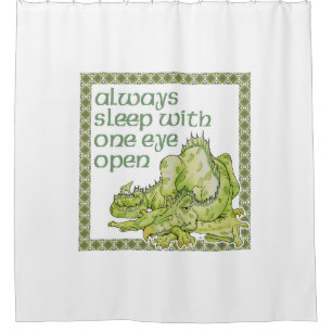 Rideaux De Douche Toujours dormir avec un oeil ouvert Dragon