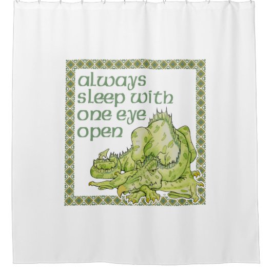Rideaux De Douche Toujours dormir avec un oeil ouvert Dragon (Devant)