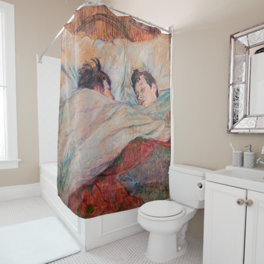 Rideaux De Douche Toulouse-Lautrec - Le Lit (En situation)