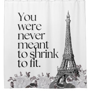 Rideaux De Douche Tour Eiffel de Paris Art mural de citation motivat