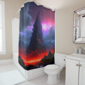 Rideaux De Douche Tour sombre (En situation)