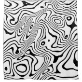 Rideaux De Douche Tourbillon blanc noir Conception abstraite (Devant)