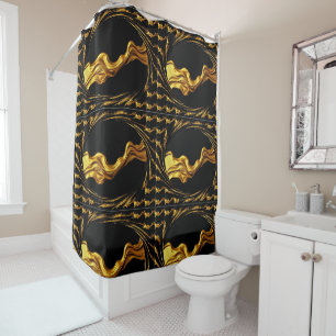 Rideaux De Douche Tourbillon monochrome opulent Christi designer sal