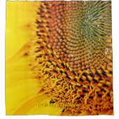 Rideaux De Douche Tournesol d'or Luxe avec gouttes (Devant)
