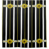 Rideaux De Douche Tournesol, Faisceaux Et Rayures (Devant)