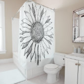 Rideaux De Douche Tournesol illustré (En situation)