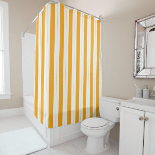 Rideaux De Douche Tournesol rayé orange jaune