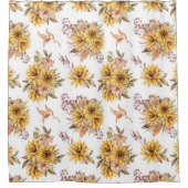 Rideaux De Douche Tournesols et Feuilles Brown (Devant)
