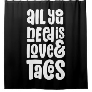 Rideaux De Douche Tout ce dont vous avez besoin est l'amour et les t
