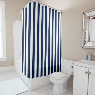 Rideaux De Douche Toutes rayures verticales de couleur et blanches