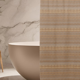 Rideaux De Douche Traces horizontales Brown Ombre