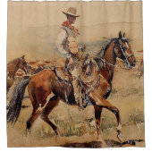 Rideaux De Douche "Trail Drive" 2 Western Art par Edward Borein (Devant)