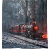 Rideaux De Douche Train à neige vintage (Devant)