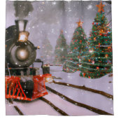 Rideaux De Douche Train forestier de Noël (Devant)