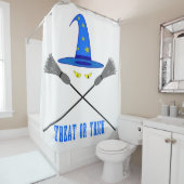 Rideaux De Douche Traite D'Halloween Ou Trick (En situation)