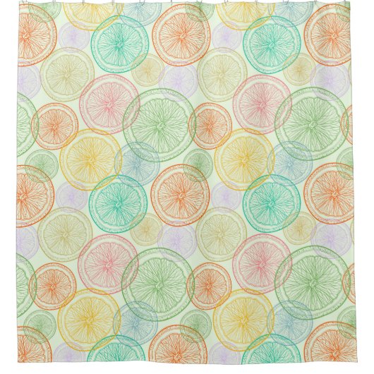Rideaux De Douche Tranches d'agrumes (Devant)