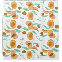 Tranches de fruits de pêche abstraites motif dessi