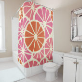 Rideaux De Douche Tranches de pamplemousse sans soudure motif, agrum (En situation)