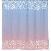 Rideaux De Douche Tranquille Pink To Blue Gradient & White Lace (Devant)