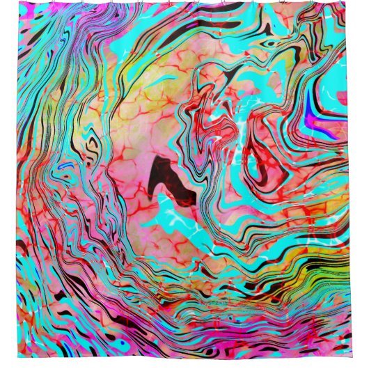 Rideaux De Douche Tranquillité Abstrait Fluid Art (Devant)